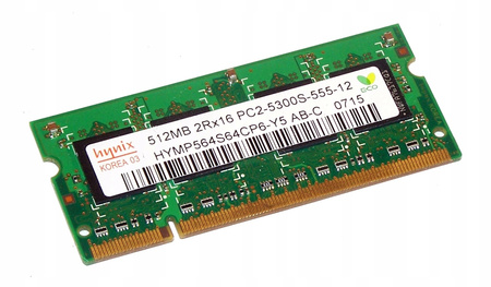 Pamięć RAM DDR2 512 MB Poleasingowe Gwarancja